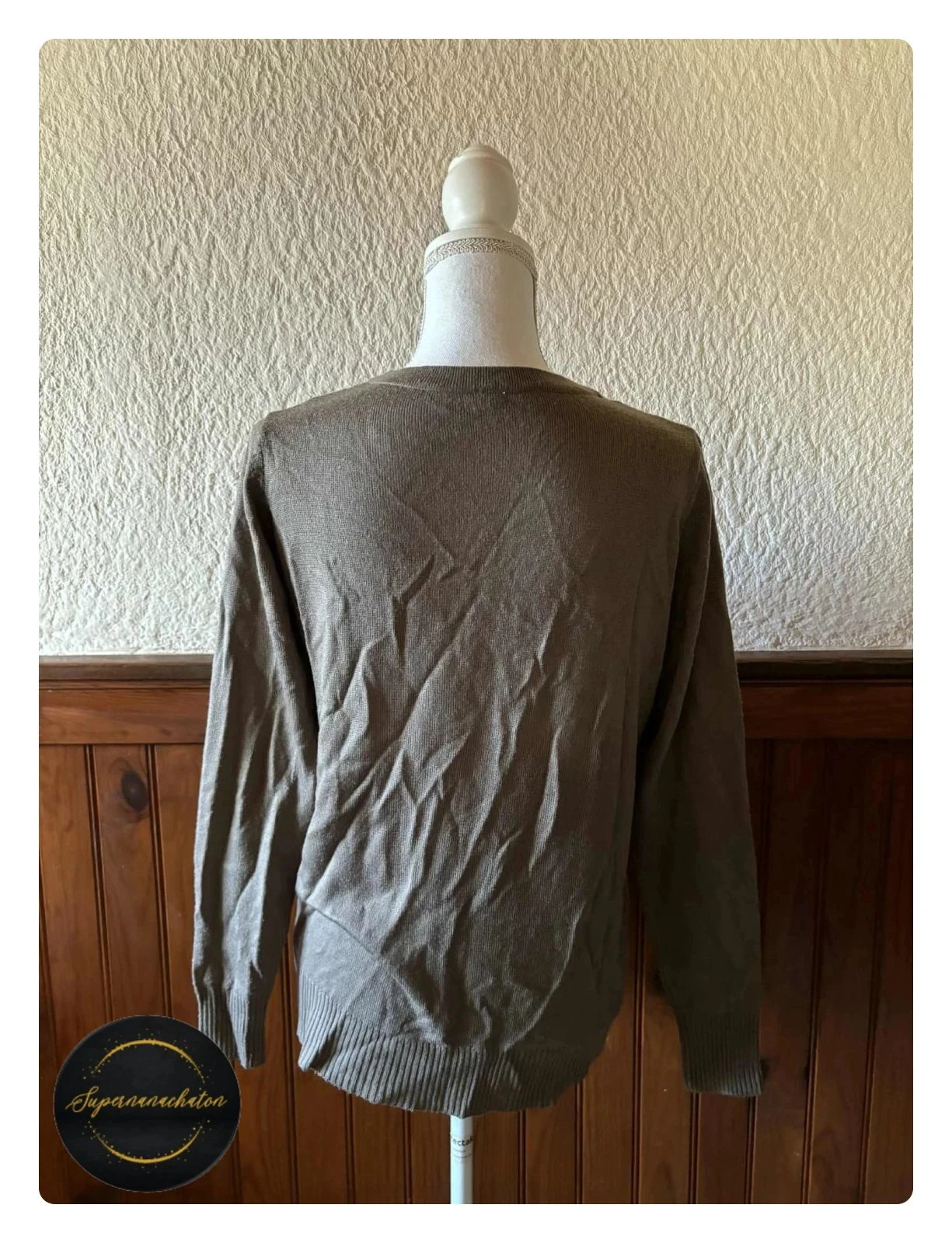 Chaleco Cardigan Fluido Taupe / Beige – Intemporal - Talla XL / 42 – photo 2